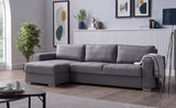 Bellona Cooper sleeper sectional in Spar Light Gray at Tang's Furniture Boston